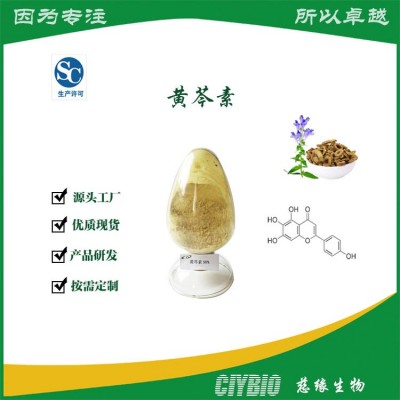 黄芩素60%-98% 黄芩提取物 黄芩苷 HPLC检测 1kg起图1