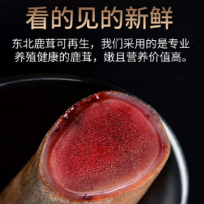 新鲜鹿茸100g含血鹿茸段片整根整支鹿茸煲汤泡酒药材吉林梅花鹿乡图2