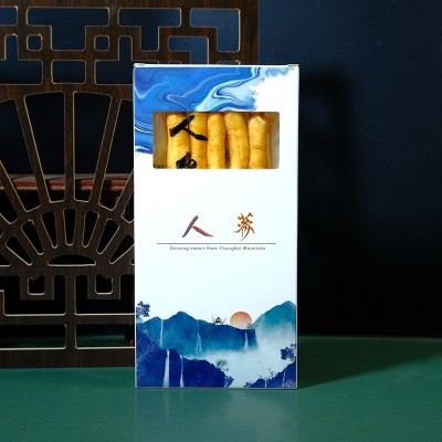 长白山新鲜人参50g装整枝 带礼盒人参东北特产保鲜煲汤泡酒保鲜参图3