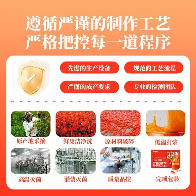 【福寿康宁】NFC鲜果枸杞原浆宁夏中宁鲜枸杞原汁厂家直销 OEM代发图2