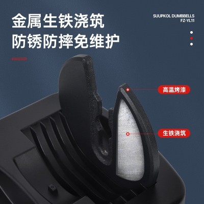 11KG 6档调节健身器材家用器械快速可调节重量铸铁哑铃 DUMBBELL图2
