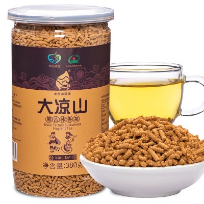 苦荞茶 四川大凉山黑苦荞胚芽茶 醇香型荞麦茶包邮380g买二送一图5
