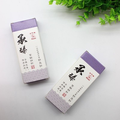 华佗牌针灸针承臻10支一装紫铜柄10*1一次性无菌中医用毫针美容针图3