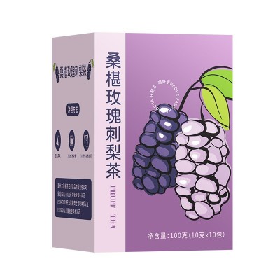 桑葚玫瑰刺梨茶红枣百合茯苓重瓣红玫瑰黑枸杞柠檬组合养生茶花茶图2