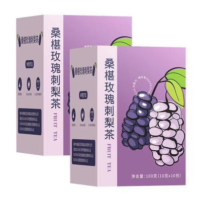 桑葚玫瑰刺梨茶红枣百合茯苓重瓣红玫瑰黑枸杞柠檬组合养生茶花茶图5