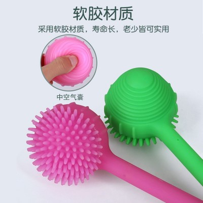 按摩捶批发 颈椎肩经络拍打器硅胶棒敲打锤子 手持式后背经络捶图4