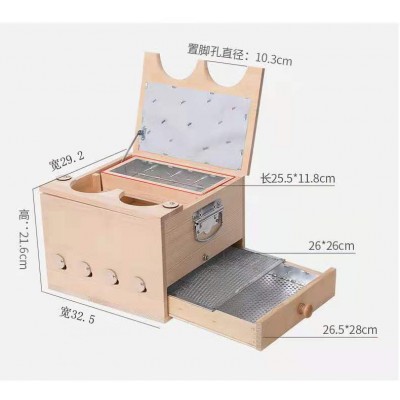 足部艾灸箱 双足熏灸专用艾足箱 批发木制艾灸箱足部艾灸仪艾灸盒图6