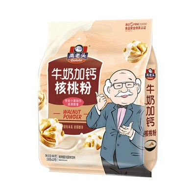 高老头牛奶加钙核桃粉660g速溶冲饮核桃乳营养早代餐粉袋装22小包图3
