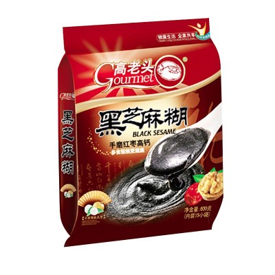 高老头黑芝麻糊手磨红枣味600g营养早餐粉冲饮谷物早餐袋装15小包图5