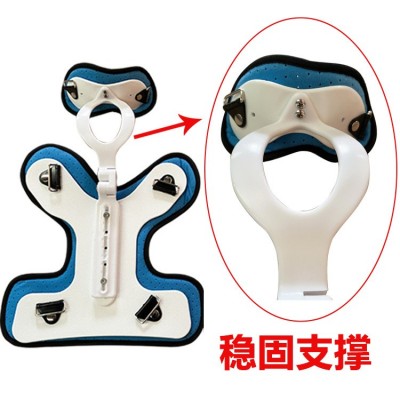 可调式头颈胸固定支具塑料款代替石膏颈胸椎术后康复支架轻便透气图3