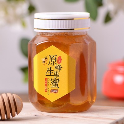 蜂巢蜜农场直供瓶装土蜂蜜结晶现货批发百花蜜500g一件代发蜂巢蜜图4
