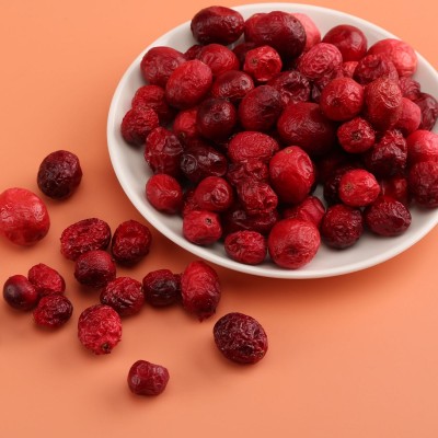 源头厂家FD冻干蔓越莓整粒健康零食烘焙原料散装批发蔓越莓干