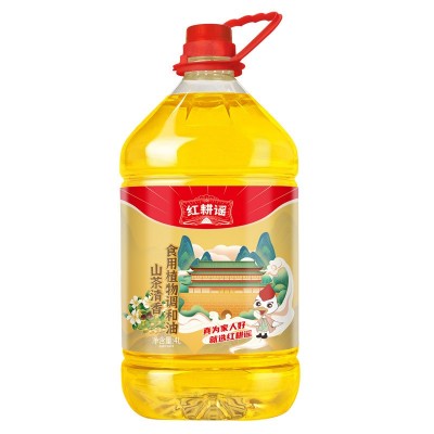 红耕谣代发包邮山茶清香调和油整箱4瓶山茶清香型食用油4升家庭装图5