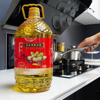 红耕谣压榨花生芝麻浓香食用植物调和油色拉油5l桶装家用一件代发图3