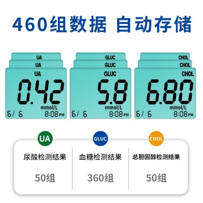 中国台湾百捷蓝牙分析仪尿酸总胆固醇血糖检测仪器精准家用蓝牙版图2