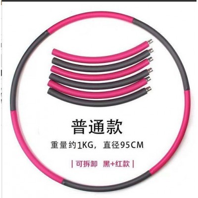 6-8节不锈钢呼啦圈可拆卸加厚海绵加重成人女健身圈外贸厂家批发图6