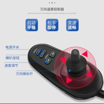 电动轮椅自动可折叠轻便残疾人轮椅车老人代步车图3