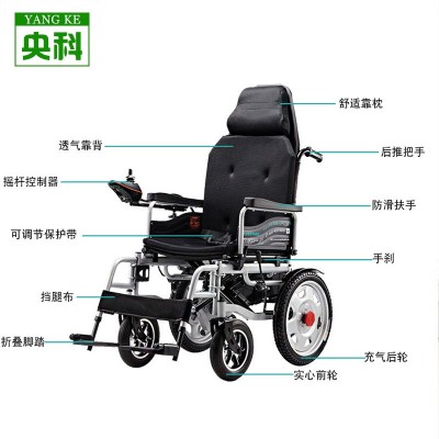 电动轮椅老人残疾人轻便可折叠铝合金智能全自动四轮代步车锂电池2辆图2