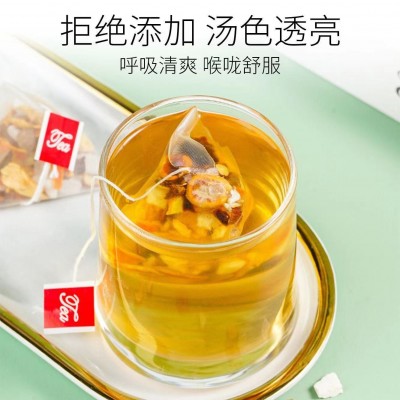 【橘红罗汉果青润茶】7味材料组合袋泡茶 共150克10小袋独立包装图2