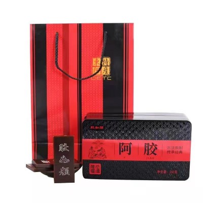 东阿厂家批发驴皮阿胶 阿胶块 熬制阿胶糕原材料 阿胶片盒装250g图5