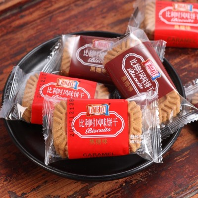 利拉比利时风味饼干焦糖饼干1000g西式糕点休闲零食品整箱批发图2