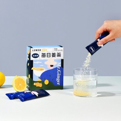 每日姜茶柠檬姜茶现货批发配料干净固体饮料颗粒源头厂家小包装图2