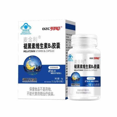 多赞臣麦金利褪黑素维生素B6胶囊改善睡眠片正品男女维生素b6片图2