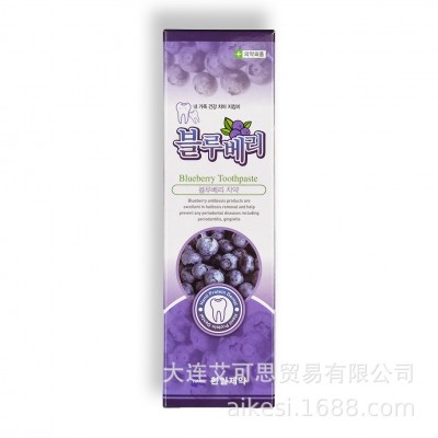 韩国进口NANO韩一蓝莓水果牙膏3支图4