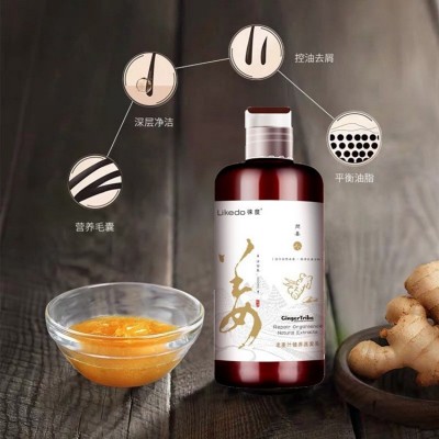生姜洗发水批发 草本洗发水防脱去屑控油 防脱洗发水厂家代加工3瓶图2