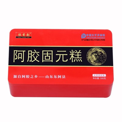 阿胶铁盒500克阿胶固元糕批发300克阿胶糕厂家东阿即食阿胶图5