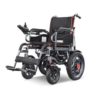 国际贸易出口ES6001老年铁制超轻便捷旅行手推折叠电动轮椅车
