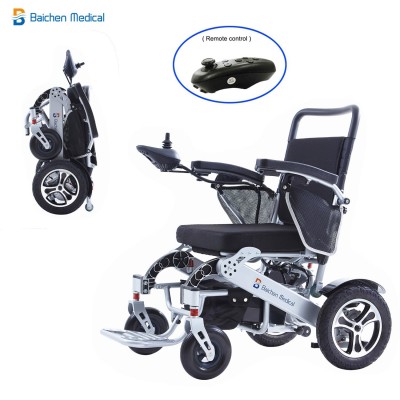 外贸出口BC-E8000折叠老年人代步四轮车多功能铝合金轻便电动轮椅