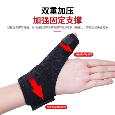 现货拇指固定成人儿童手指关节保护套手部透气保护带指骨夹板护具图3