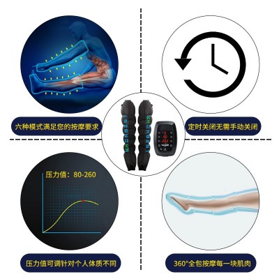 新款空气波压缩按摩大腿胳膊全身肌肉气动按摩仪器家用跨境厂家图2