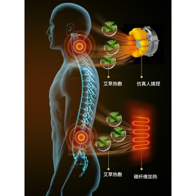 厂家按摩床垫全身多功能颈腰部震动揉捏家用智能加热按摩垫椅批发图4
