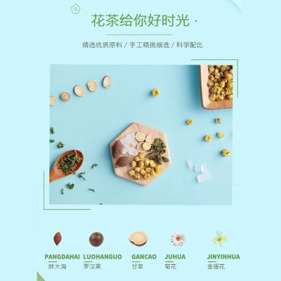 源头厂家罗汉果菊花胖大海袋泡茶包花果茶代用茶直播一件代发图2