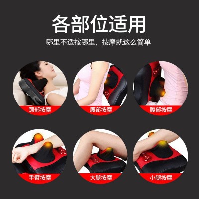 家用靠垫个人护理电动按摩仪肩脖腰部按摩器颈椎深度夹捏按摩枕头图2