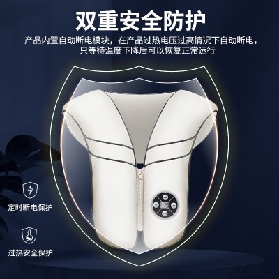 毕梵颈椎按摩器腰背肩膀颈部脖子电动捶打理疗仪热敷按摩披肩图3