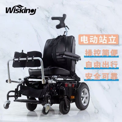 供应威之群电动轮椅供应外贸出口电动站立轮椅、电动站立后躺电动图3