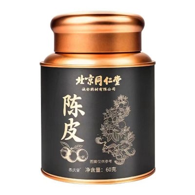 北京同仁堂正宗陈皮铁罐装60克老陈皮橘皮泡水代用茶现货批发图2