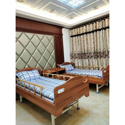 木包围床医院养老院家用病床升降靠背护理床康养敬老院木质床图2