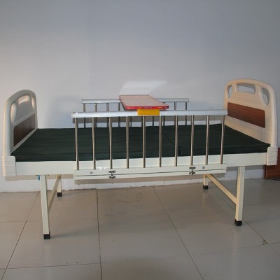 双摇病床护理床ABS单摇床 不锈钢升降护栏手动护理床简易款