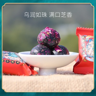 茯济堂阿胶玫瑰黑芝麻丸袋装108g手工丸子健康零食方便即食图4