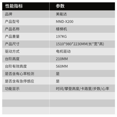 商用健身房楼梯机攀爬机 有氧健身私教推荐健身器材 美能达X200图2