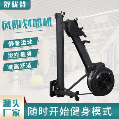 厂家直供风阻划船机商用健身器材风阻划船器有氧运动器材划船机图3