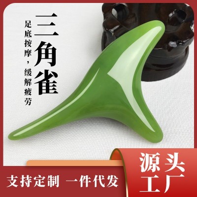 按脚底棒板工具三角雀拨筋棒大小腿足部足疗点穴位锤按摩刮 痧工具图2