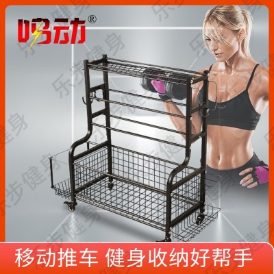 多功能哑铃架壶铃架运动健身器收纳架推车体育置物架篮球瑜伽架图3