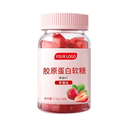 胶原蛋白软糖水蜜桃味代工厂 小熊软糖口味定制 80粒山东厂家 oem图3