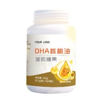 dha藻油核桃油凝胶糖果贴牌定制OEM代加工工厂软糖定制瓶30粒图3