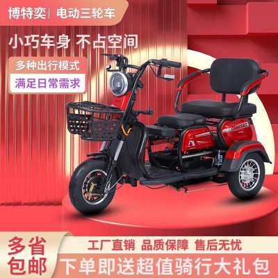 新款国标电动三轮车家用接送孩子成人迷你小型老年助力电动代步车图2